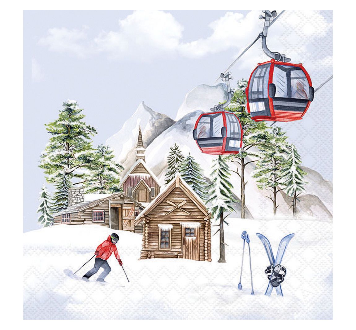 Serviette "Skihütte"