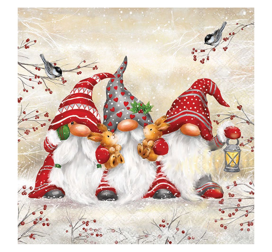 Serviette "Wichteltrio"
