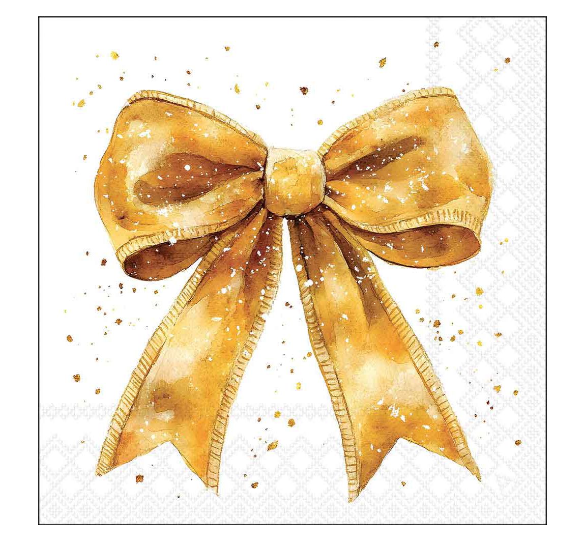Serviette "Goldene Schleife"