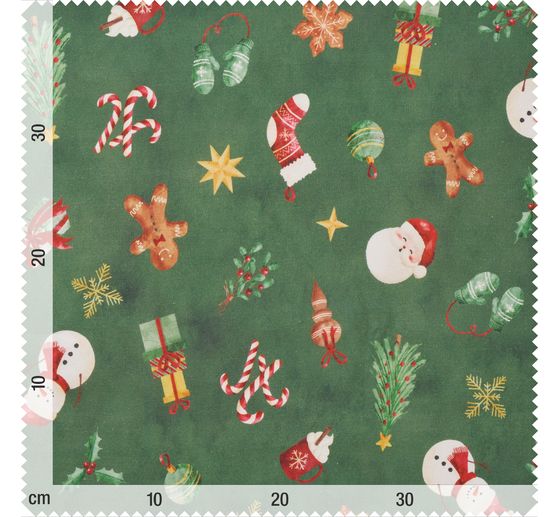 Baumwoll-Stoff Popeline "Classic Christmas"