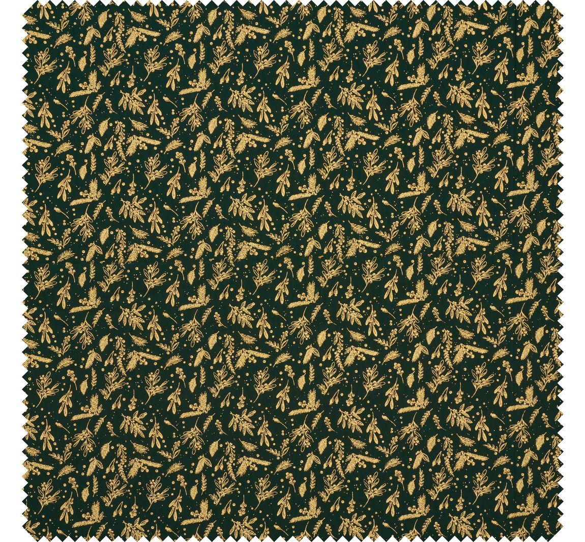 Baumwoll-Stoff Popeline Hot-Foil "Holly Green"