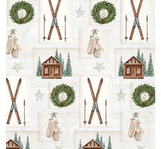 Serviette "Nordic Winter Collage"