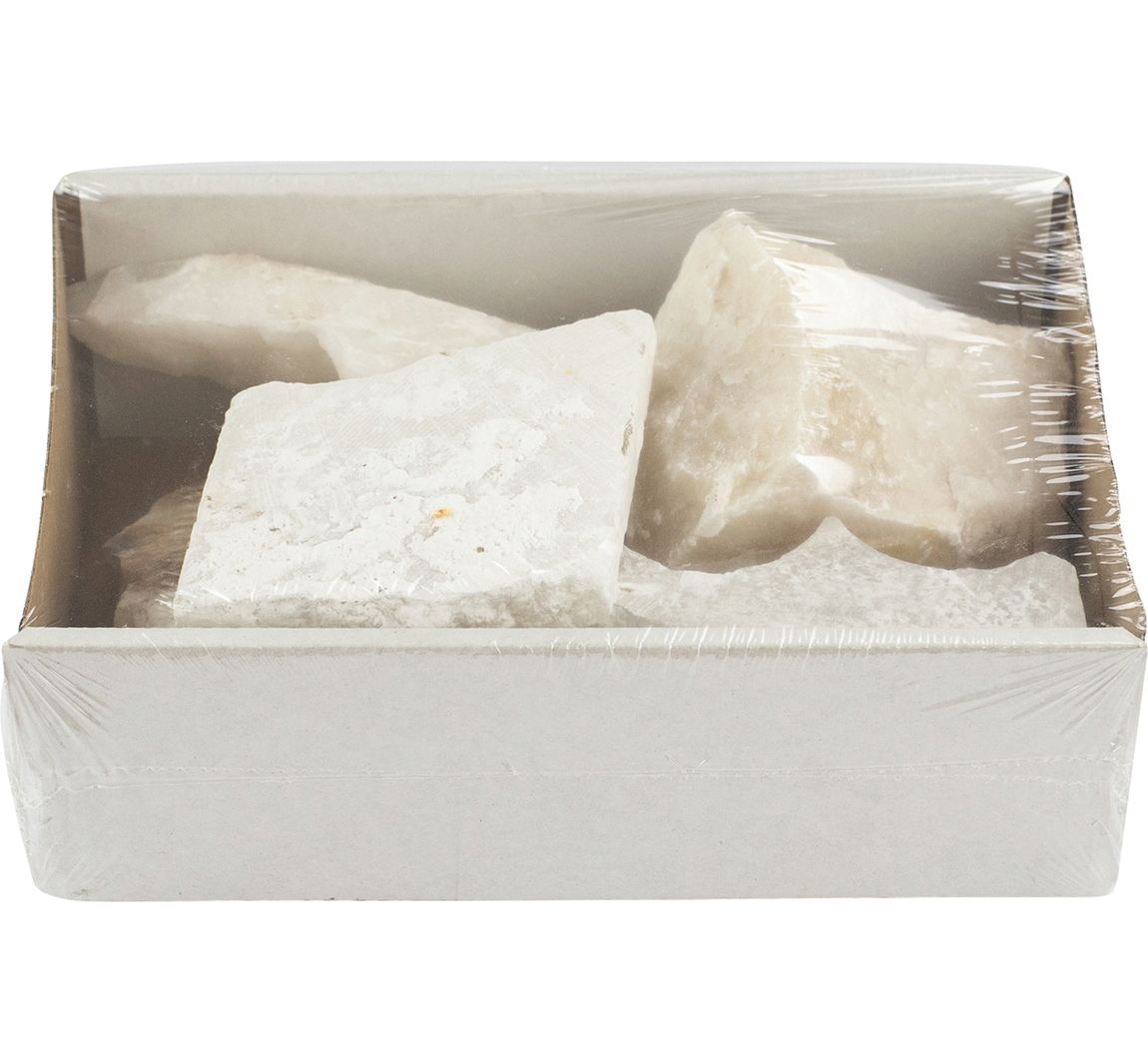 Alabaster, 1,5 kg, weiß-grau