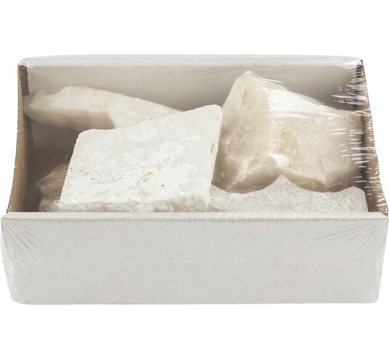 Alabaster, 1,5 kg, wei&szlig;-grau