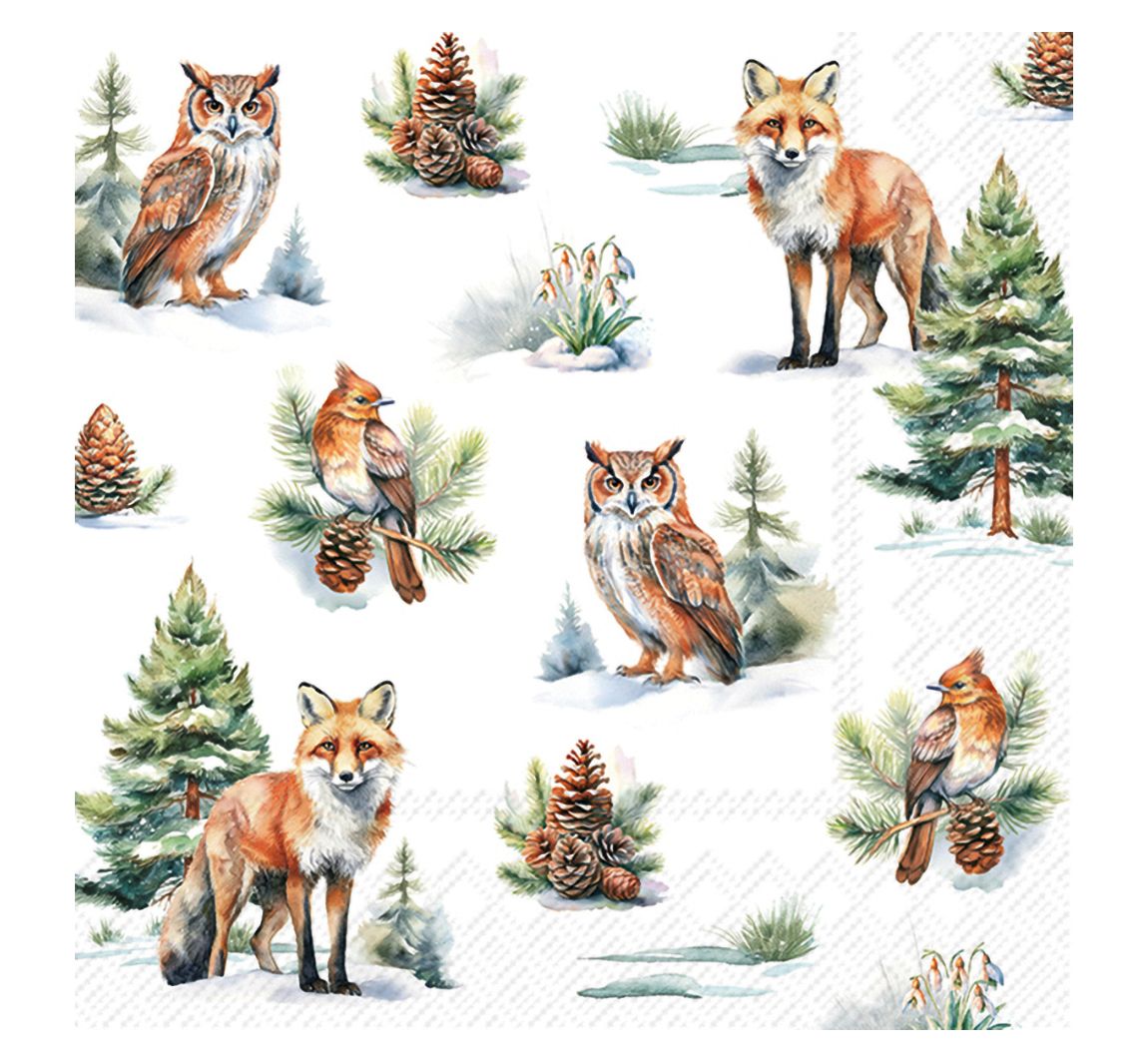 Serviette "Winter Wildlife"