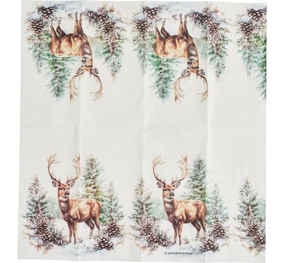 Papiertaschent&uuml;cher "Hirsch im Winter"