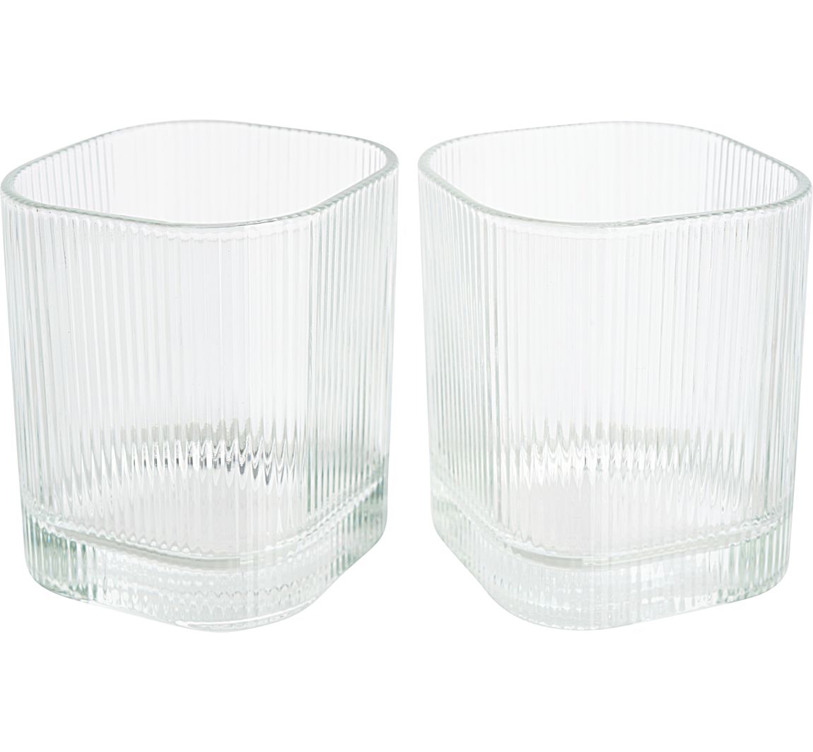 VBS Windlicht-Glas "Ruby", 2 Stück