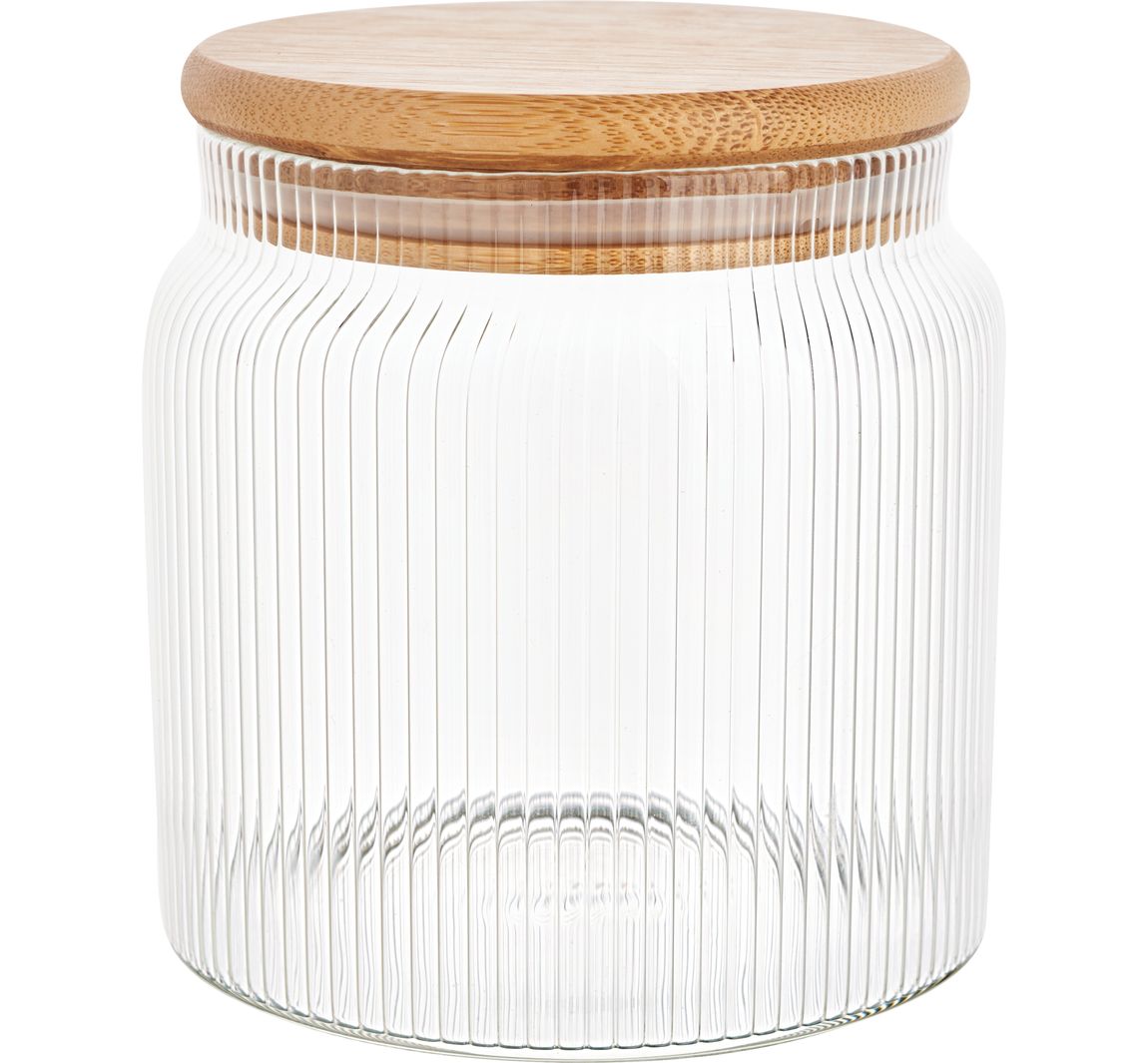 VBS Vorrats- Bonbonglas "Riffel", mit Bambusdeckel