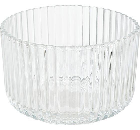 VBS Glass bowl, grooved, &Oslash; 12 cm
