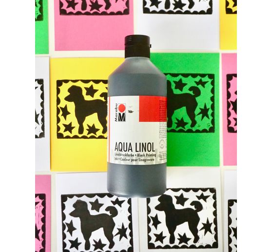 Marabu Aqua Linoprinting colour, black, 500 ml