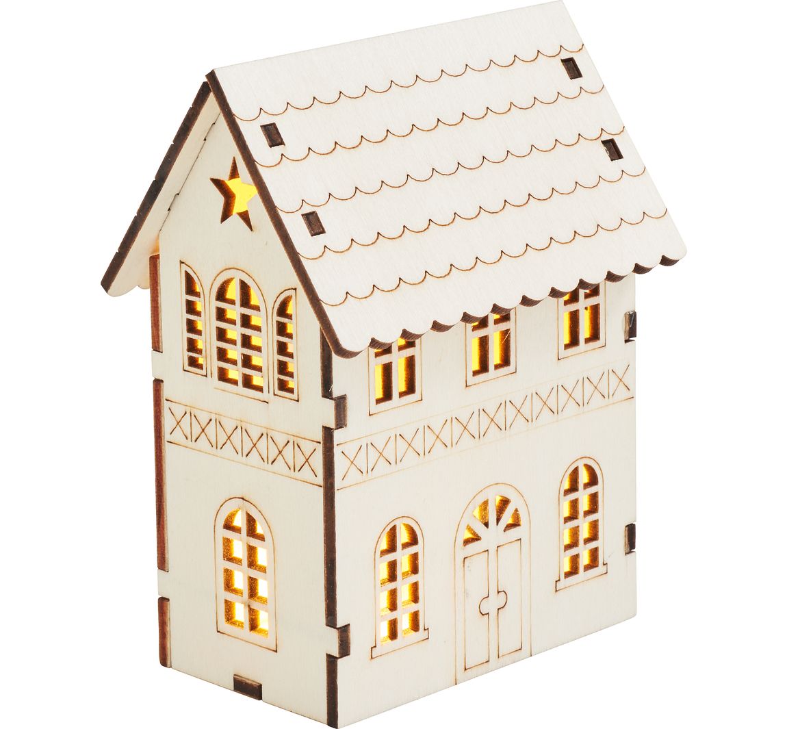 VBS Holz-Steckmotiv "Winterhaus Stern"
