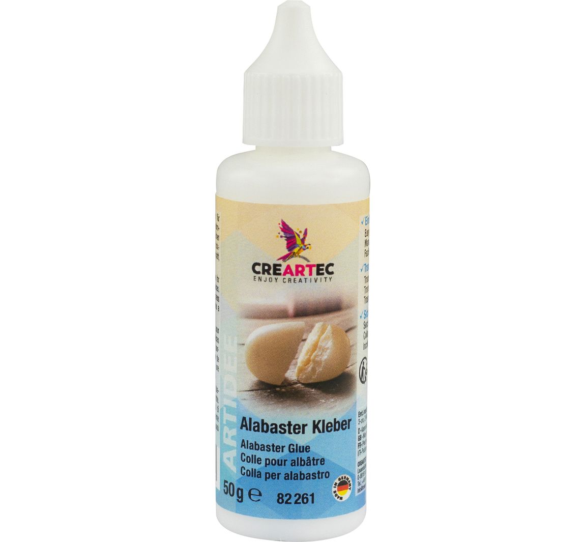 Alabaster‑Kleber