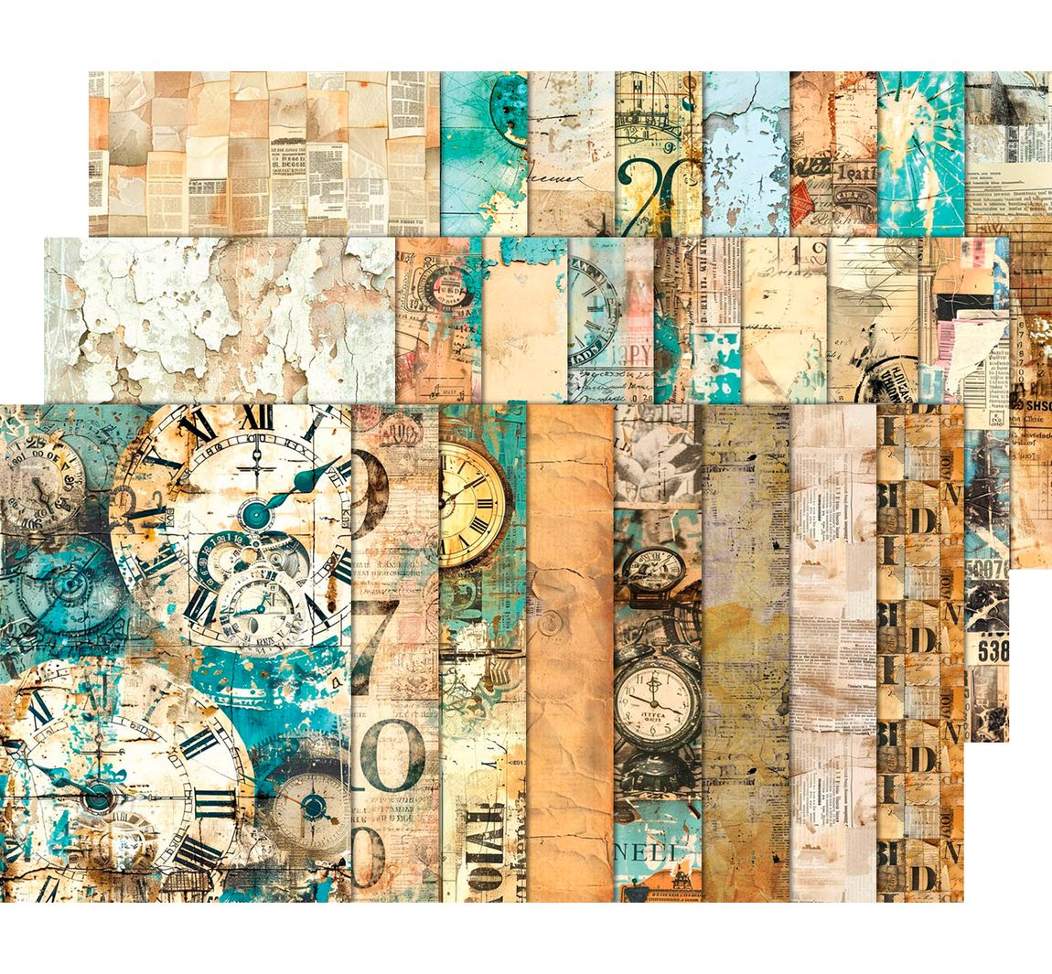 Ciao Bella Tissue paper set "Fragments of Time"