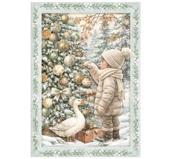 Stamperia Motiv-Strohseiden Sortiment "White Christmas", DIN A6, 8er Set