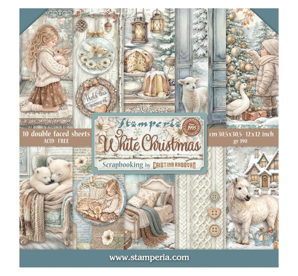 Stamperia Scrapbook-Block "White Christmas"