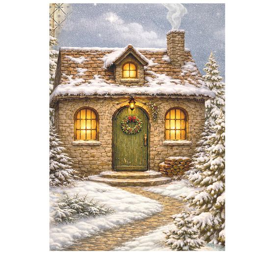 Stamperia Motif straw silk assortment "Silent Night", DIN A6, set of 8