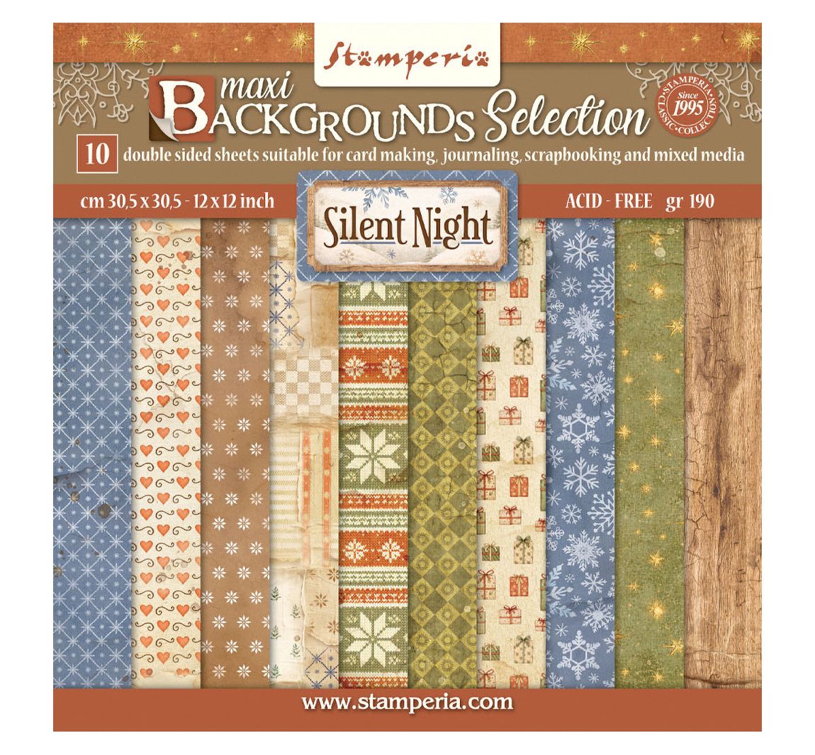 Stamperia Scrapbook-Block "Silent Night Backgrounds"