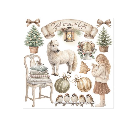 Stamperia Rub On Sortiment "White Christmas"