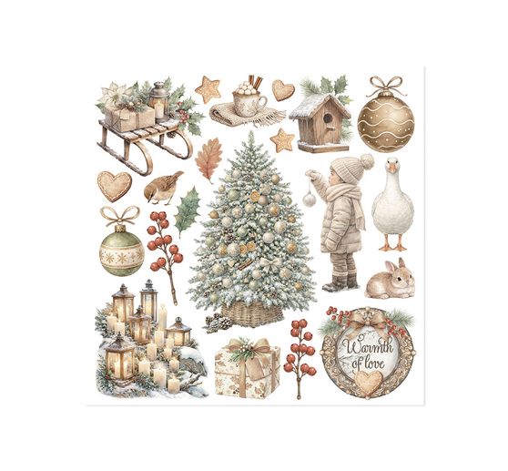 Stamperia Rub On Sortiment "White Christmas"
