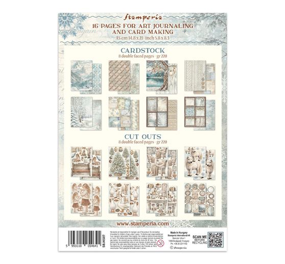 Stamperia A5 Junk Journal Focus Points "White Christmas"