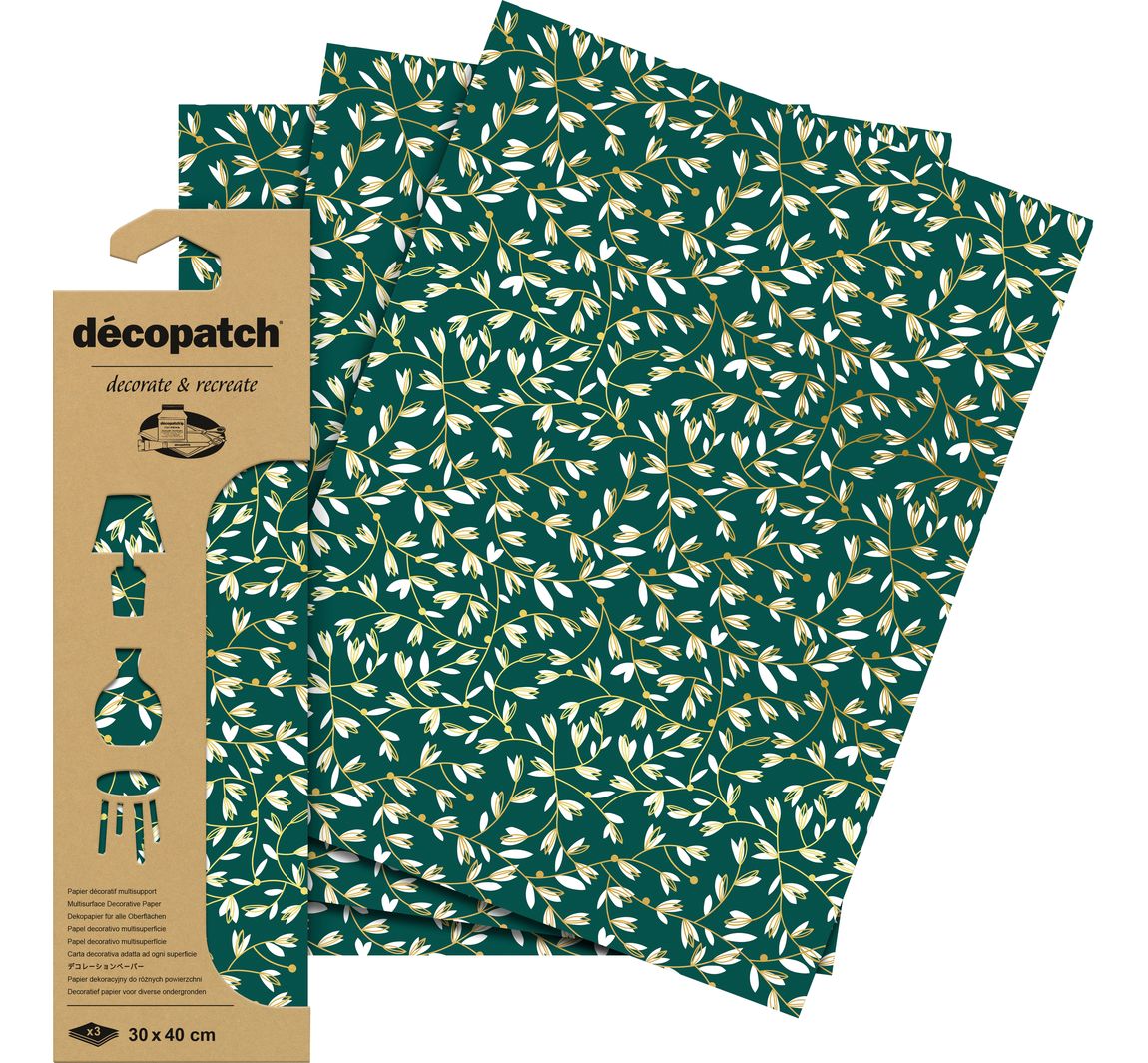 Décopatch Hot-Foil Papier "Blossom Twigs"