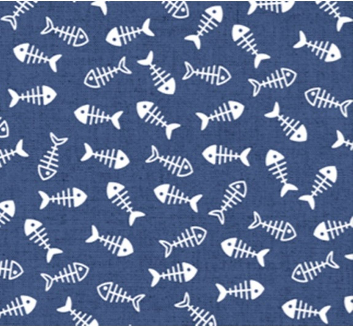 Motiv-Stoff Leinenoptik "Fischgräten"