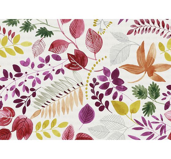 Motiv-Stoff Leinenoptik "Guajira Leaves"