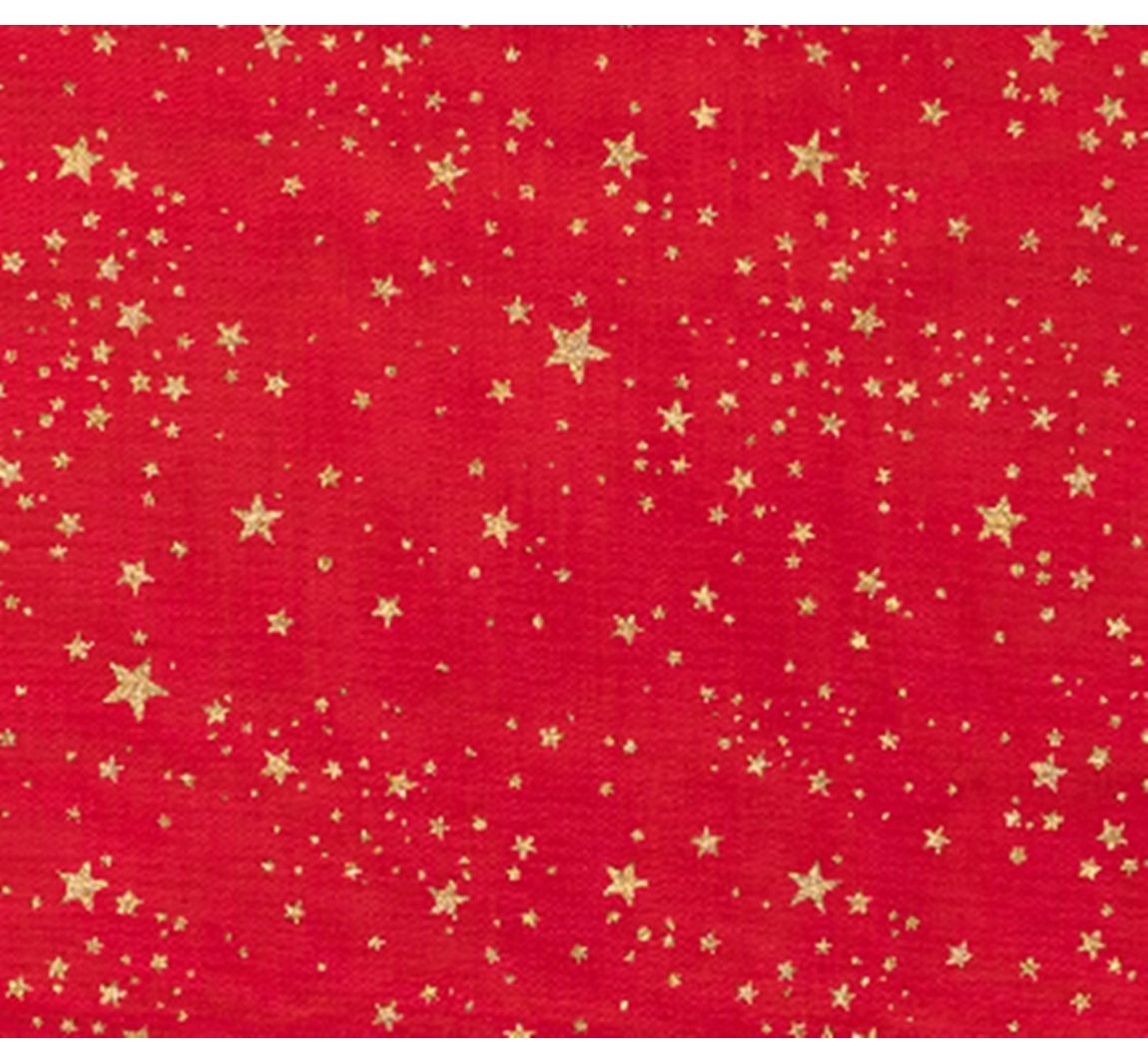 Baumwoll-Stoff Popeline Hot-Foil "Kleine Sterne-Rot"