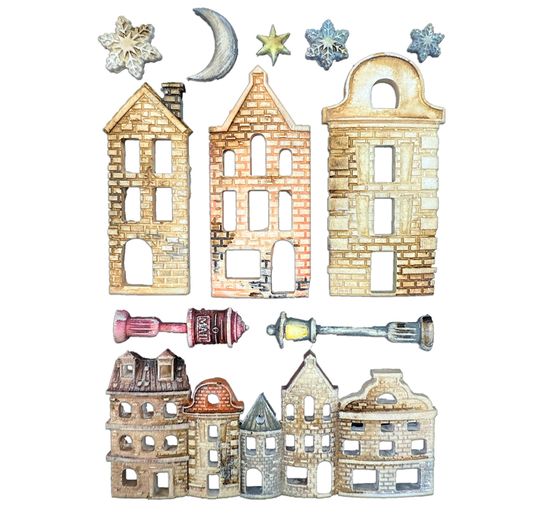 Stamperia Silikonform A5 "Christmas Village"