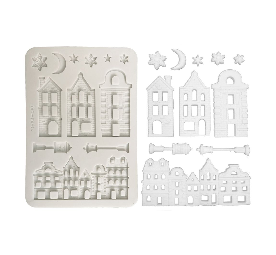 Stamperia Silikonform A5 "Christmas Village"