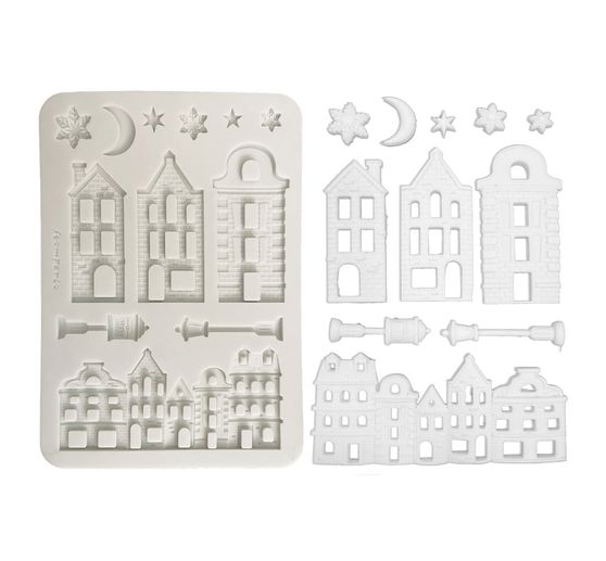 Stamperia Silikonform A5 "Christmas Village"
