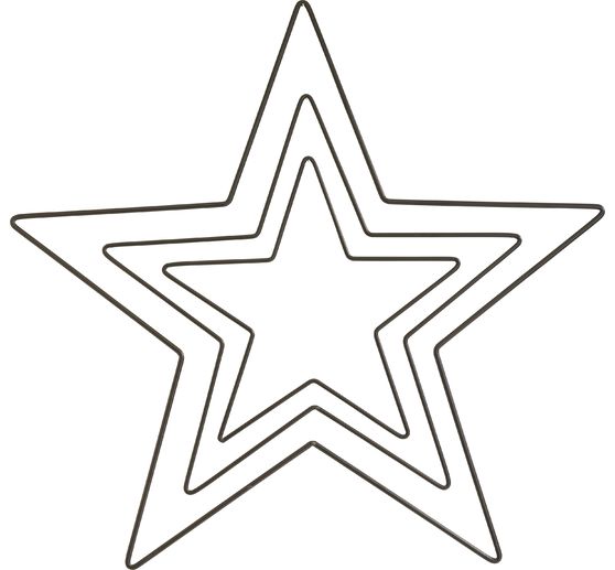 Metal ring "Star", Black