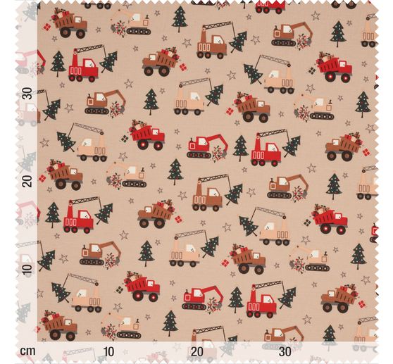 Jersey-Stoff "Trucks and Trees"