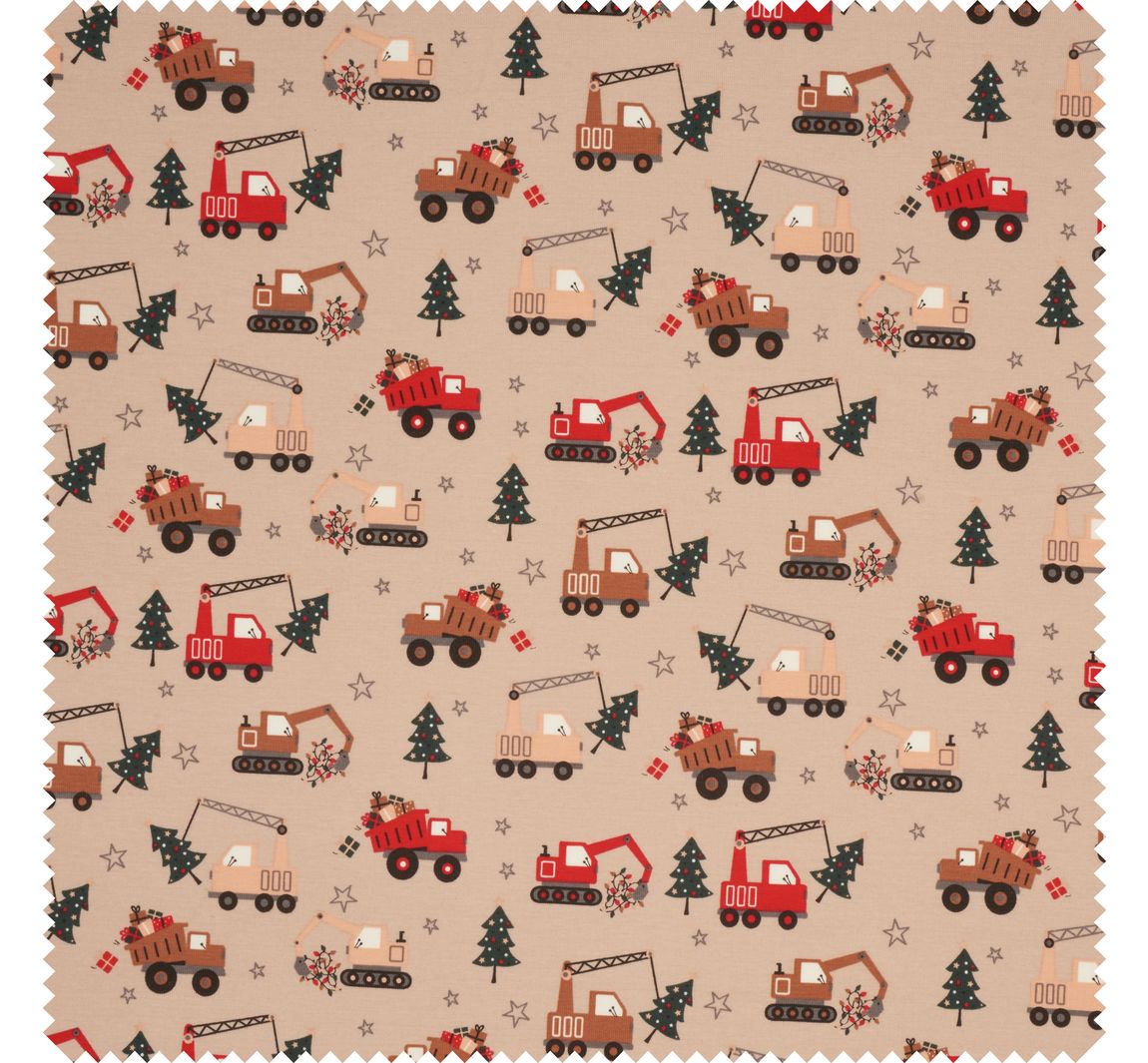 Jersey-Stoff "Trucks and Trees"
