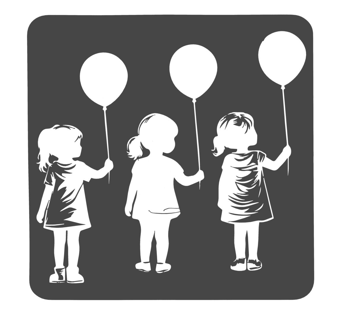 VBS Schablone "Mädchen mit Ballon", 30 x 30 cm"