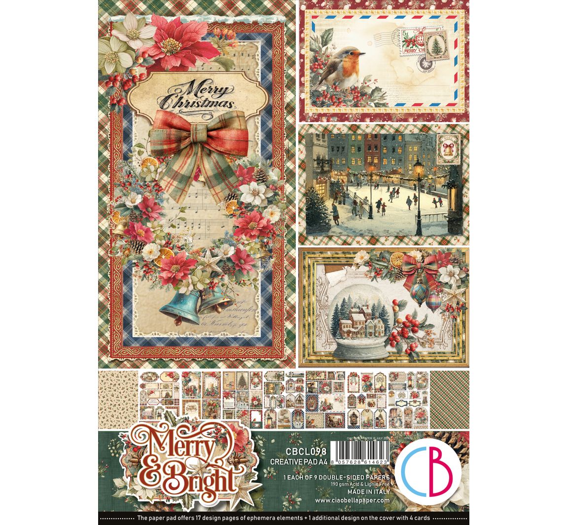 Ciao Bella Papier-Set "Merry & Bright"