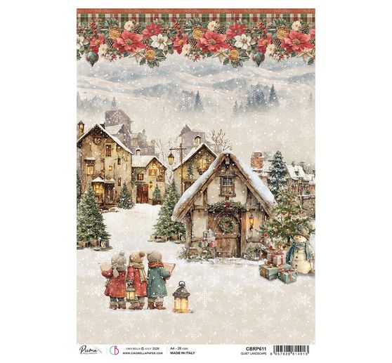 Ciao Bella Motiv-Strohseide "Merry & Bright - Quiet Landscape"