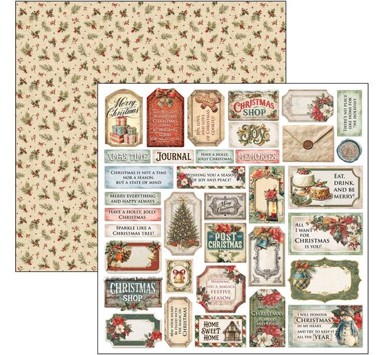 Ciao Bella Scrapbook-Papier "Merry & Bright"