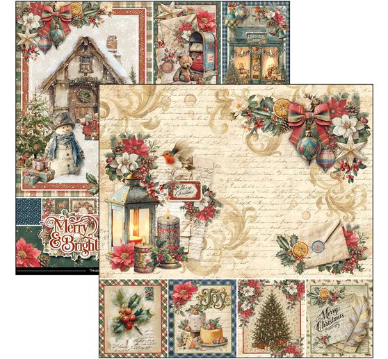 Ciao Bella Scrapbook-Papier "Merry & Bright"