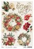 Ciao Bella Motiv-Strohseide "Merry & Bright - Floral Wreaths"
