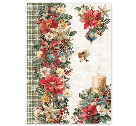 Ciao Bella Motiv-Strohseiden Sortiment "Merry & Bright", 4er-Set