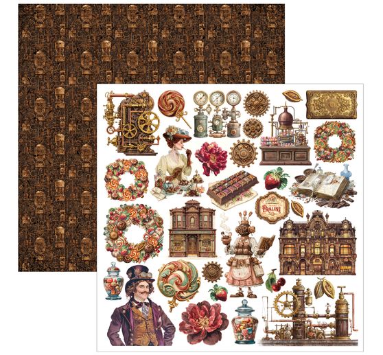 Ciao Bella Scrapbook-Papier "The Chocolate Factory"