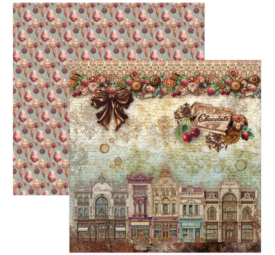 Ciao Bella Scrapbook-Papier "The Chocolate Factory"