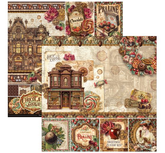 Ciao Bella Scrapbook-Papier "The Chocolate Factory"