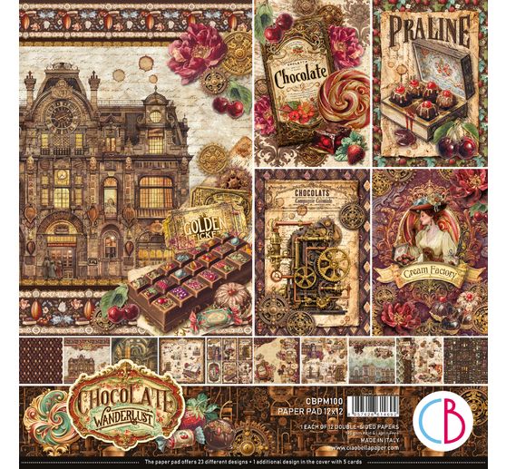 Ciao Bella Scrapbook-Papier "The Chocolate Factory"