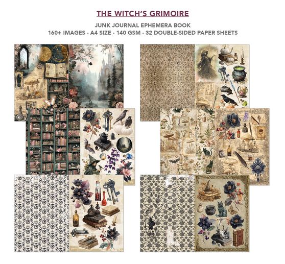 Ciao Bella Junk Journal & Ephemera Book "The Witch's Grimoire"