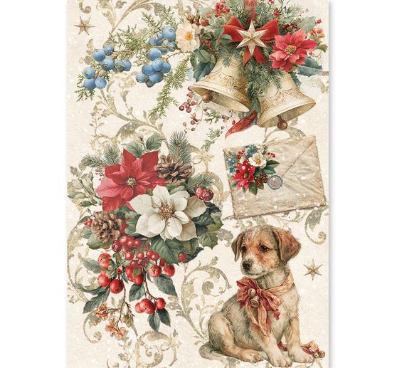 Ciao Bella Motiv-Strohseiden Sortiment "Cozy Christmas", 8er-Set