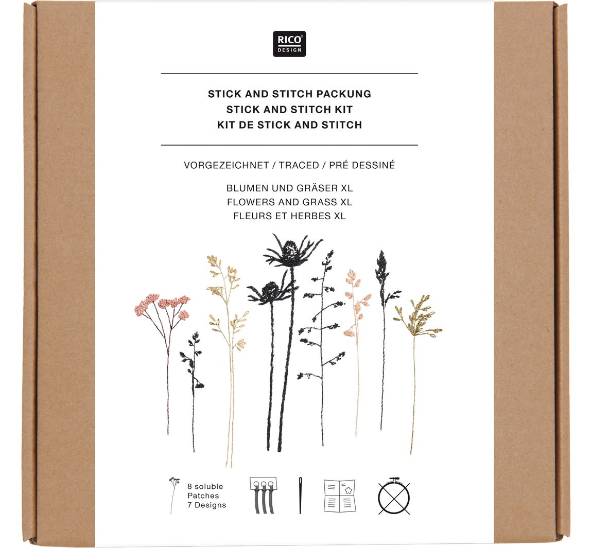 Stick & Stitch XL "Blumen und Gräser"