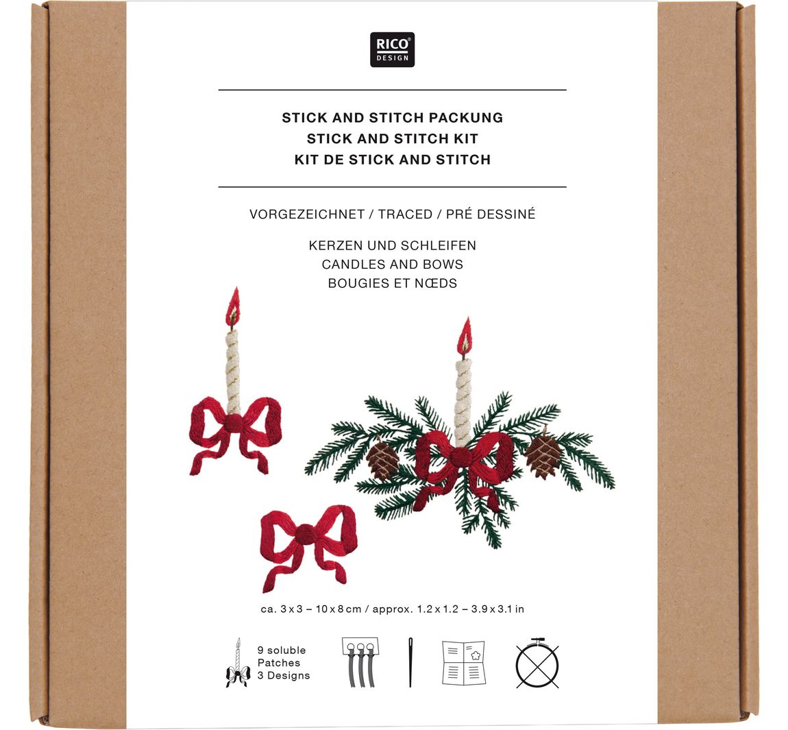 Stick & Stitch "Kerzen und Schleifen"