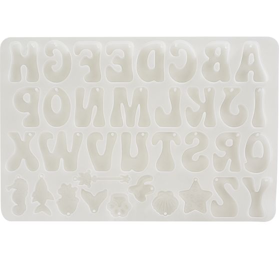VBS Silikon-Gie&szlig;form "Buchstaben-Anh&auml;nger"